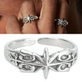thumbnail image 2 of Aellinatey Trendy Metal Hexagram Ring Unique Personality Jewelry Trendy Statement Ring, 2 of 8