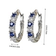 thumbnail image 3 of Fiudx Pendientes de Diamantes Huecos, Deslumbrante Diseño con Incrustaciones de Cristal, Exquisita Artesanía de Aleación, Estilo Elegante para Fiestas o Uso Diario, Perfectos para Mujeres a La Moda,, 3 of 6
