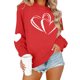 thumbnail image 4 of Xuyuer Valentines Sweatshirts for Women Heart Print Graphic Valentine Sweatshirts Casual Tops, 4 of 9