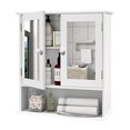 thumbnail image 1 of Mueble de baño montado en la pared TaoHFE con 2 puertas con espejo, color blanco, 1 of 8