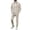 Khaki, variant on Men's Waffle Tracksuit 2 Piece Set Full Zip Casual Jackets and Pants 2 Piece Outfits Solid Athletic Jogging Suit Sets Gray