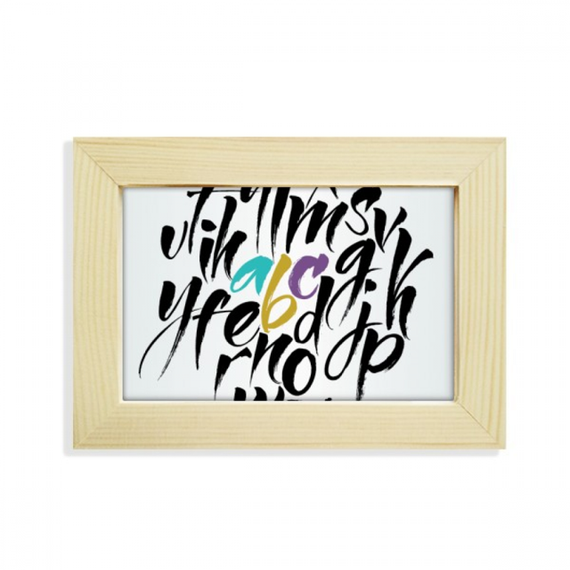 La a a la Z alfabetos quote Style Escritorio de madera Arte Pintura 5x7 pulgadas marco de foto foto