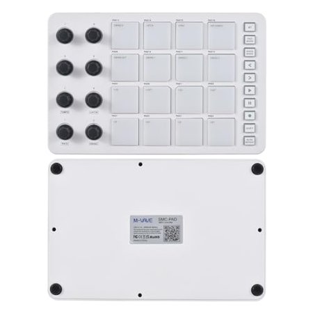 MIDI Controller Strike Pad Midi Drum Pad Drum machine RGB Backlight MIDI Keyboard BT Connection Low Latency 16 Strike Pads 8 Assignable Knobs Note Repeat Portable MIDI Pad Controlador Midi