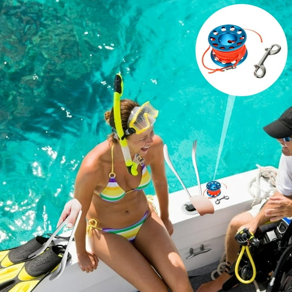 IFANLANDOR 1 Set Scuba Diving Spool with Hook and Line for Wreck Diving Underwater Enthusiasts
