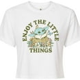 thumbnail image 3 of Star Wars - The Mandalorian Enjoy The Little Things  - Juniors Cropped Short Sleeve Graphic T-Shirt, 3 of 5