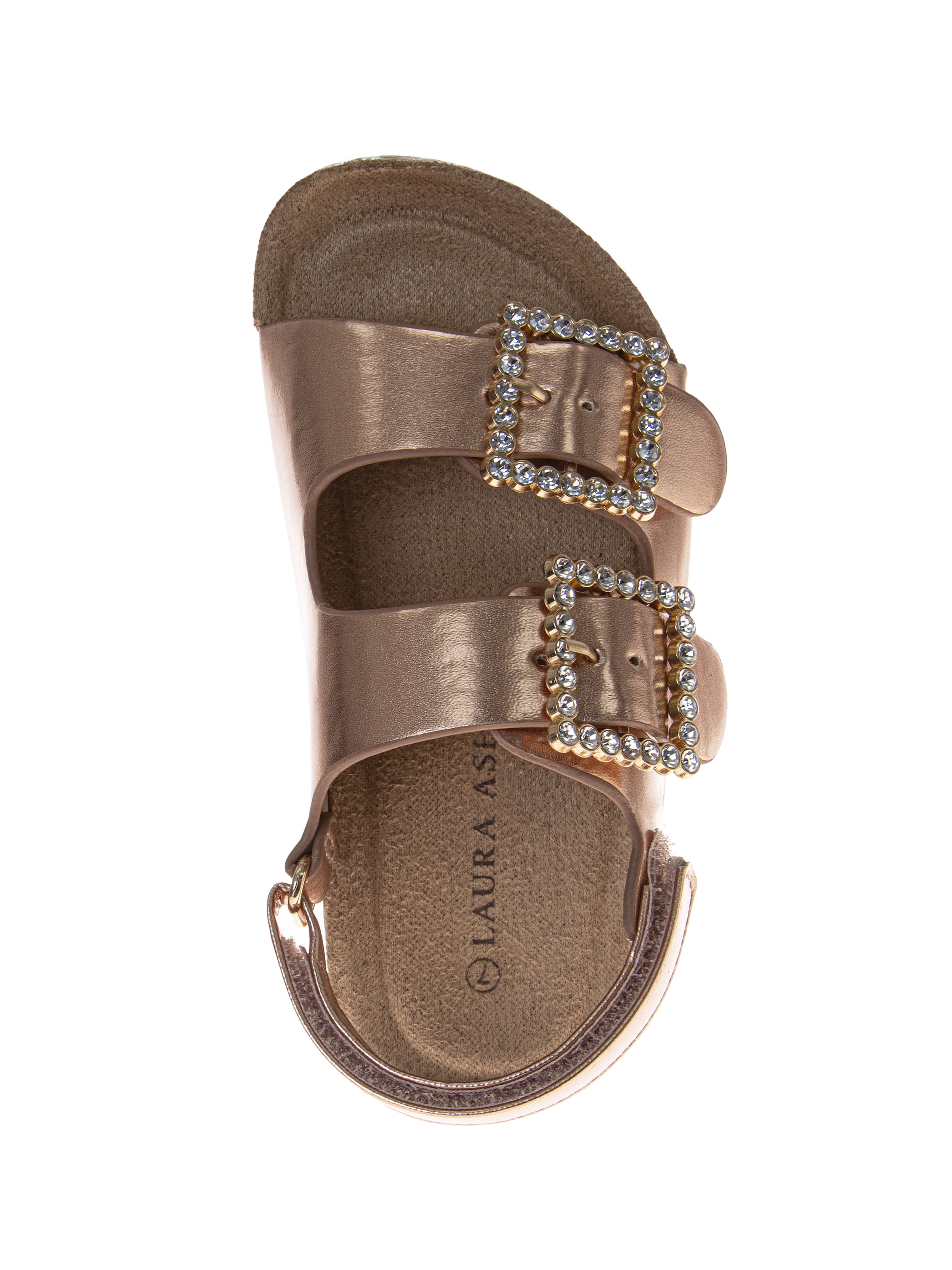 Laura Ashley Toddler Girls Double Buckle Embellish Sandals