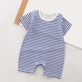thumbnail image 2 of KPOPLK Unisex Baby Boy Girl Clothes Button Romper Jumpsuit Basic One Piece Outfits(Blue,12-18 Months), 2 of 4