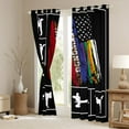 thumbnail image 3 of Castle Fairy Adults Female Men Taekwondo Gamer Curtains Pack of 2 (42x84 Each),Abstract Graffiti USA Flag Curtains Blackout,Sport Theme Bedroom Curtains,Microfiber Bedroom Decor, 3 of 6
