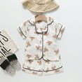 thumbnail image 3 of Ensemble de Pyjama pour Filles Imprimé Manches Courtes Pyjama à Boutons pour Filles Ensemble de Détente Classique Pyjamas pour Filles Garçons Mode pour Filles, 3 of 3