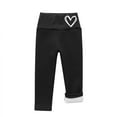 thumbnail image 5 of MKOSPLRT Love Leggings for Girl 2-9Y Warm Fleece Lined Yoga Workout Pants Solid Valentine's Day Tights Stretch Slim Fit Leggings, 5 of 6
