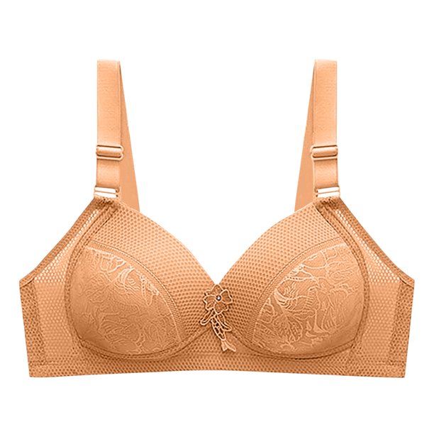 Ropa interior de sujetador de perspectiva calada cómoda de Color sólido para mujer sin llantas Fridja nalpqowj34855
