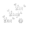 thumbnail image 2 of Latrodar Live Laugh Quote Removable Wall Art Stickers Mirror Decal DIY Room Decor B Silver Art&Crafts 5.6x1.6 Inch, 2 of 3