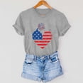 thumbnail image 4 of Cavosen Womens Short Sleeve Tee Crew Neck Dressy Patriotic Tee Red White and Blue Graphic Shirt Summer Basic Tops, 4 of 7