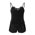 thumbnail image 3 of Gibobby Pijamas para mujer Encaje Encaje Mujer Traje Ropa de dormir Ropa de dormir Lencería Sexy Mujer Trajes y conjuntos(Negro,M), 3 of 5