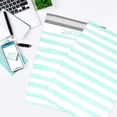 thumbnail image 5 of Pack It Chic - 10X13 (100 Pack) Teal Watercolor Stripes Poly Mailer Envelope Plastic Custom Mailing & Shipping Bags - Self Seal, 5 of 6