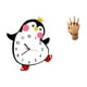 thumbnail image 1 of Reloj de pared de madera con forma de pingüino de dibujos animados, multifuncional, para dormitorio, con pilas, para decoración de mesa, con forma de, 1 of 8
