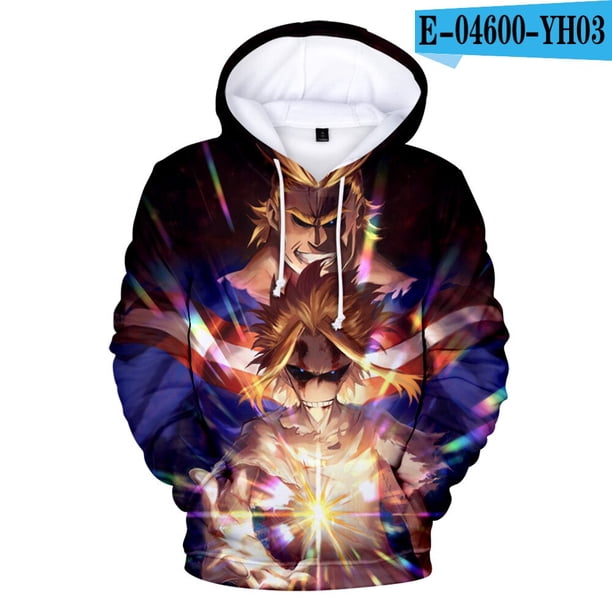 Sudaderas con capucha de My Hero Academia Anime, sudaderas de Halloween, chaqueta informal para adultos y niños, tallas para niños, jersey de Cosplay Izuku UnisexAzul oscuro BNiños160 Deng Xun unisex