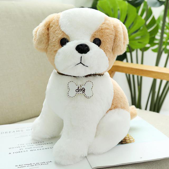 KUY, 1 Uds., juguete de peluche Kawaii para niños, Animal de simulación, perro, Animal relleno, regalo de cumpleaños y Navidad zhangmengya LED