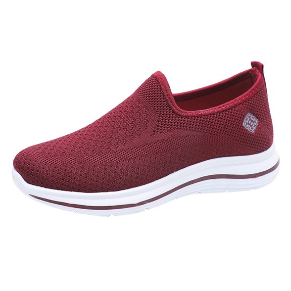 NOKIO Women's Woven Orthopedic Breathable Soft Shoes Go Walking Slip on Shoes Hands Free Slip in Sneakers Arch Support Fashion Spring And Summer Women Sports Shoes Mesh Breathable Shoes