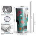 thumbnail image 6 of 30oz Australian Shepherd Dog and Flower Tumblers Stainless Steel Tumbler with Lid and Straw,Vacuum Insulated Double Wall Travel Tumbler Cups Mug with Cleaning Brush for Coffee,Tea, 6 of 7
