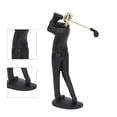 thumbnail image 3 of Golfing Figurine, Matte Black Golfer Figurine Resin  For Shelf, 3 of 8