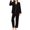 Black, variant on YUEHUA Silk Satin Pajamas for Women Set 2 Piece Valentine's Day Silk Pjs Long Sleeve Top Cozy Sleepwear Silky Pajamas