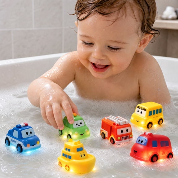 Clearance! Water Toys for Kids Fun - Car Vehicle Floating Play Set, Squeezable and Durable, Great for Bathtub, Pool, and Beach, Fun for Toddlers