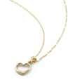 thumbnail image 4 of Cadena y Dije CORAZÓN Curvo Casa del Anillo Oro SÓLIDO 14k amarillo 1.1 cm 45 cm, 4 of 5