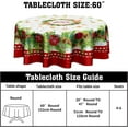 thumbnail image 2 of Christmas Ball Round Tablecloth 60 Inch Happy Holidays Waterproof Table Cover Home Restaurant Kitchen Picnic Party Decoration, 2 of 7