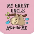 thumbnail image 4 of Inktastic My Great Uncle Loves Me with Sloth and Hearts Boys or Girls Baby Bib, 4 of 4