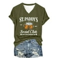 thumbnail image 2 of Tittly T Shirts for Women Graphic Tees Women's Fashionable Casual Loose Special Printed V Neck Short Sleeved Top T Shirt Tshirts Shirts Tops for Women Trendy AG L, 2 of 4