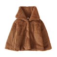 thumbnail image 2 of Cethrio Toddler Girls Hoodless Fleece Jacket Casual Warm Kids Winter Clothes Christmas Gift Coat Khaki Size 2-3 Years, 2 of 7