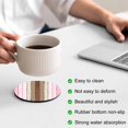 thumbnail image 4 of Pink Wood Grain Coasters Set of 2, Brown Vintage Mottled Country Stripes Absorbent Coasters for Drinks, Coaster for Bar Office Dining Coffee Table Accessories Decor, Non Slip Round Desk Coaster, 4 of 9