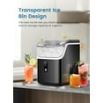 Nugget Ice Makers Countertop, Soft Chewable Crushed Ice Maker Machine, Portable Pebble Ice Maker