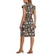 thumbnail image 3 of Vestido de Verano de Chifón Floral Inspire Chic para Mujer con Mangas Cortas, Vestido Casual con Cintura Elástica Fruncida XL Negro-Amarillo, 3 of 5