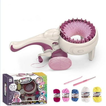 BSHAPPLUS® Knitting Machine 24 Needles, DIY Knitting Weaving Loom Machine,Hand Weaver Loom , Weaving Round Board Rotary Loom, DIY Creative Wool Knitting Machine for Adults, Beginners