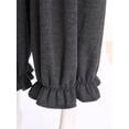 thumbnail image 6 of TSSOE Women Wide Leg Long Bloomers Pants Ruffle Elastic Waist Loose Fit Trousers Suitable for Office & Parties Charcoal Grey S, 6 of 7