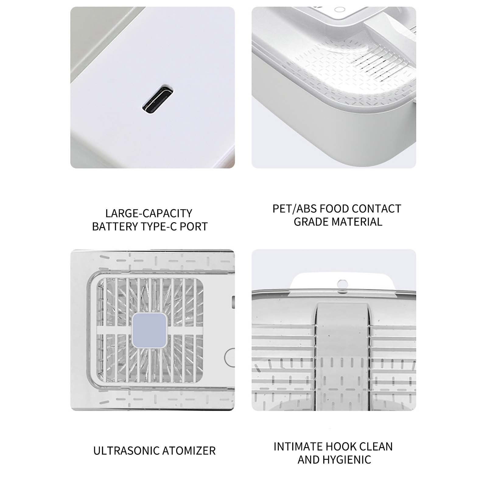 HOZVOMI Multifunctional Food Defroster with UVC Light, 3D Circulating Wind, Timer and Drainage for Kitchen Thawing and Preservation