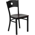 thumbnail image 1 of Flash Furniture Hercules Circle Back Metal Dining Chair in Mahogany, 1 of 4