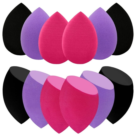 Set de esponjas de maquillaje Scardink, 12 unidades, sin látex, multicolor