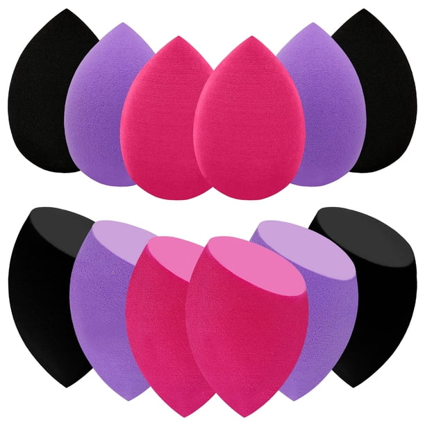Set de esponjas de maquillaje Scardink, 12 unidades, sin látex, multicolor