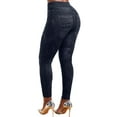 thumbnail image 4 of Enwejyy Women's Stretch Slim Fit Butt Lift Ninth Pants Faux Denim Jegging Leggings, 4 of 4
