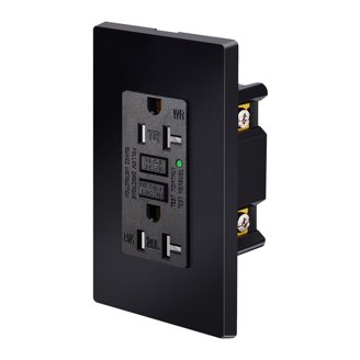 AIDA 20 Amp Blank Face GFCI Outlet - Self-Test, LED Indicator, 6-Pack, UL Listed