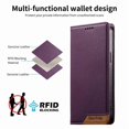 thumbnail image 4 of Funda Tipo Cartera de Cuero Sintético para Samsung Galaxy A73 5G Bloqueo RFID, con Ranuras para Tarjetas y Bolsillo para Efectivo, Cierre Magnético Fuerte Morado, 4 of 6