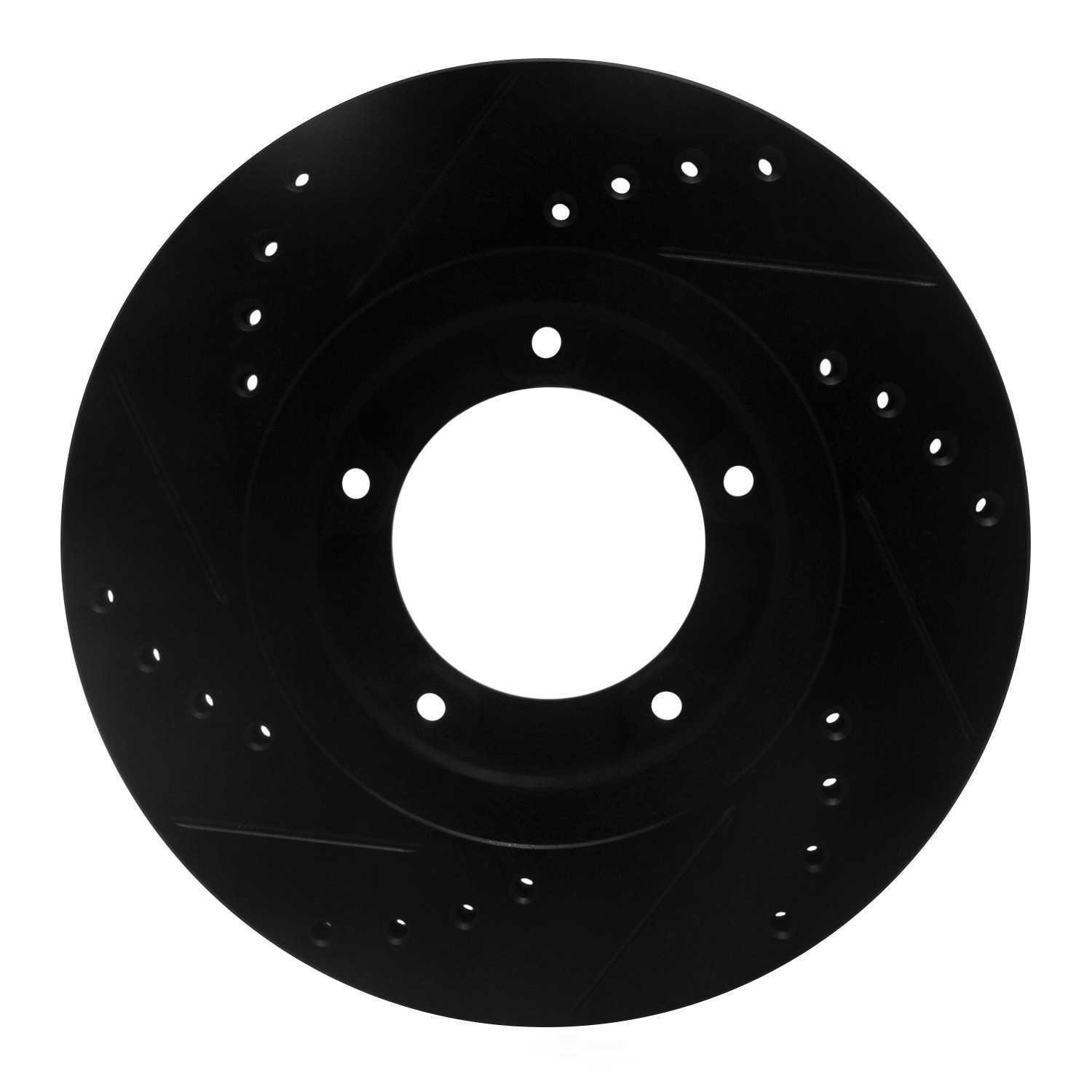 Dynamic Friction Company 633-76120R DFC Brake Rotor - Drilled And Slotted - Black