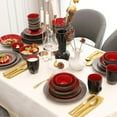 thumbnail image 4 of 48-Piece Ceramic Cutlery Set - Serves 8 - Microwave and dishwasher available,Red, 4 of 11