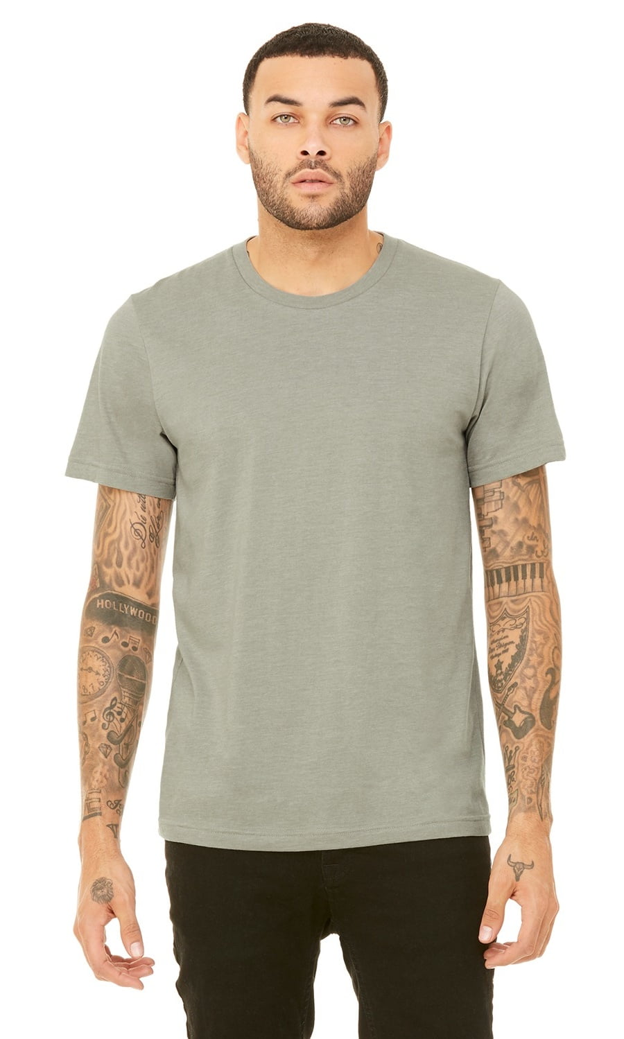 The Bella + Canvas Unisex Jersey Short Sleeve T-Shirt - HEATHER STONE ...