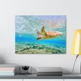 thumbnail image 3 of Funny Turtle Silly Turtle Scene Outside Wall Art Ready to Hang Unframed, 3 of 6