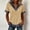 Beige, variant on Denim Shirts Women Collar Button up Patchwork Short Sleeve Jeans Knit Pullover Vintage Casual Wear T Shirts