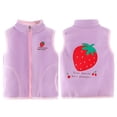 thumbnail image 1 of XXWXYD Débardeur Patchwork Fraise pour Filles Tout-Petits, Haut Réversible à Fermeture Éclair pour 1-6 Ans / Couche Chaude d'Hiver, 1 of 4